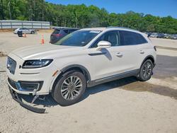 Lincoln salvage cars for sale: 2019 Lincoln Nautilus Select