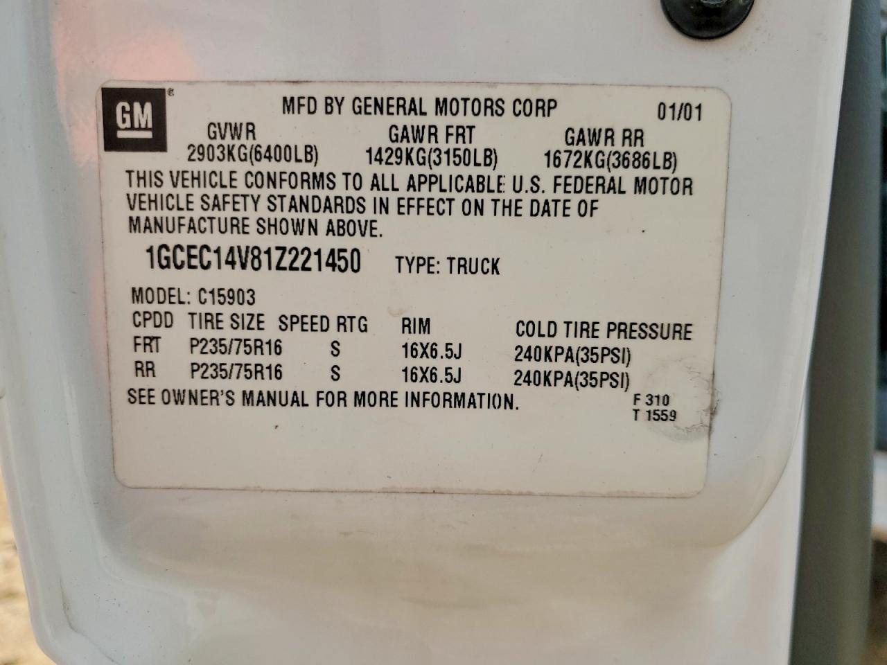 2001 Chevrolet Silverado C1500