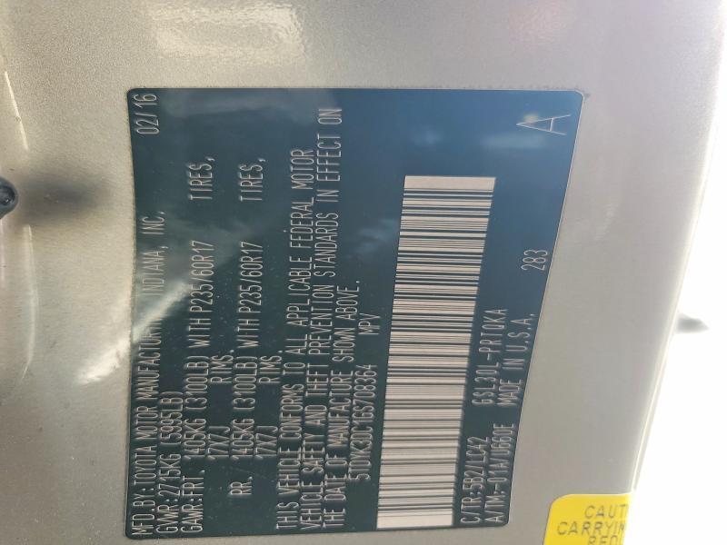 2016 Toyota Sienna xle 8-passenger