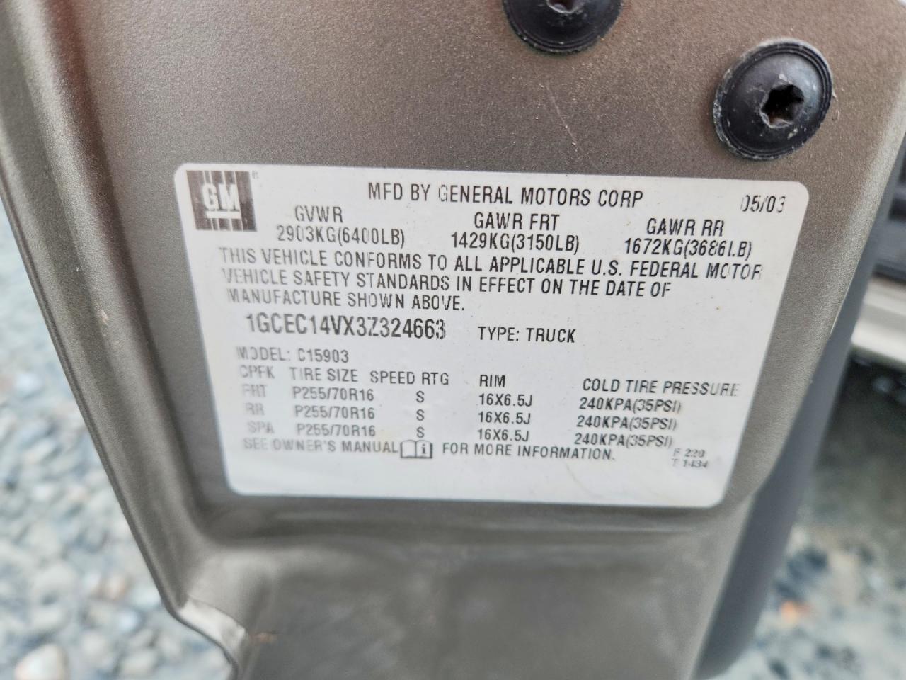 2003 Chevrolet Silverado C1500