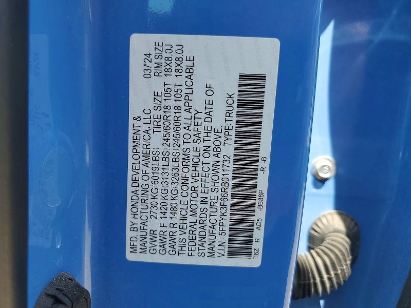 2024 Honda Ridgeline Trail Sport