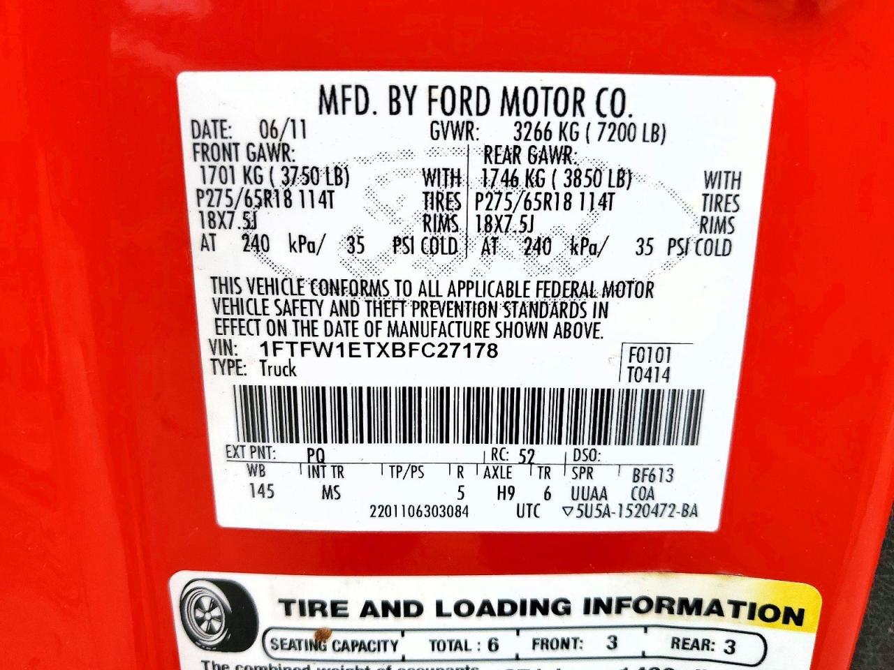 2011 Ford F150 Supercrew