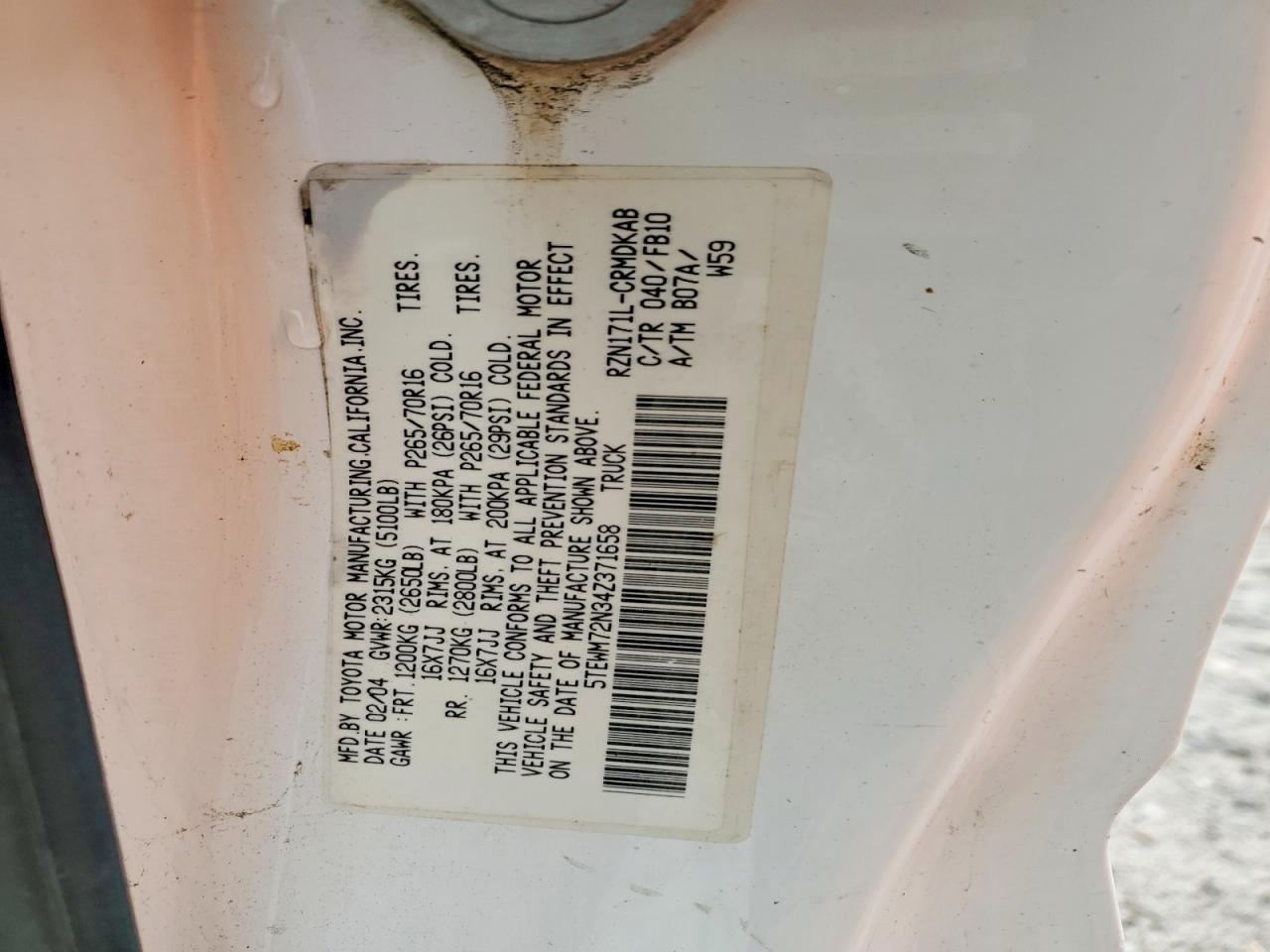 2004 Toyota Tacoma Base