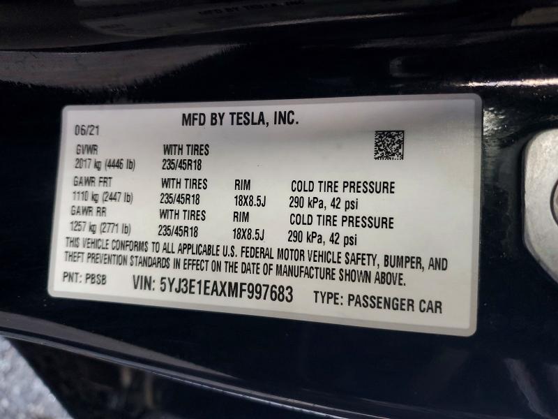 2021 Tesla Model 3