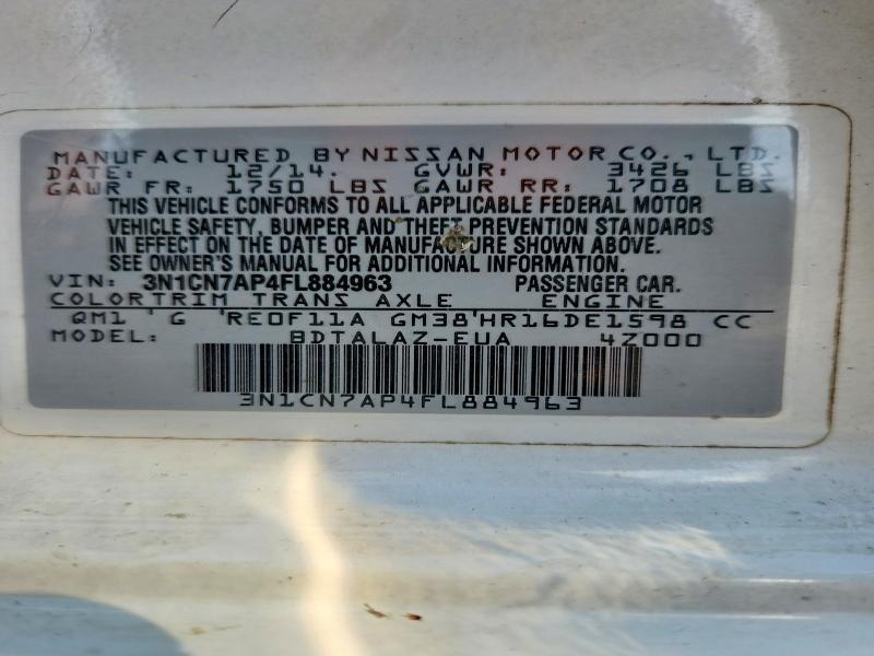 2015 Nissan Versa 1.6 s Plus