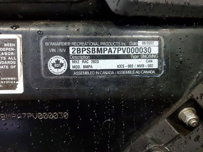 2023 Skidoo MXZ 600RS