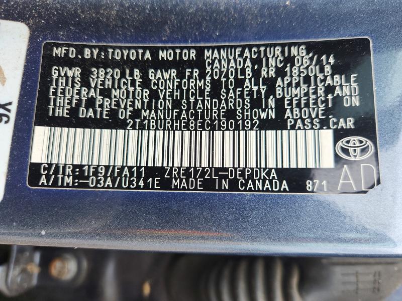 2014 Toyota Corolla l