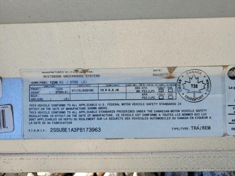 2023 Westbrook Utility Trailer