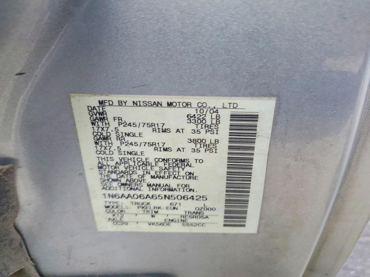 2005 Nissan Titan XE