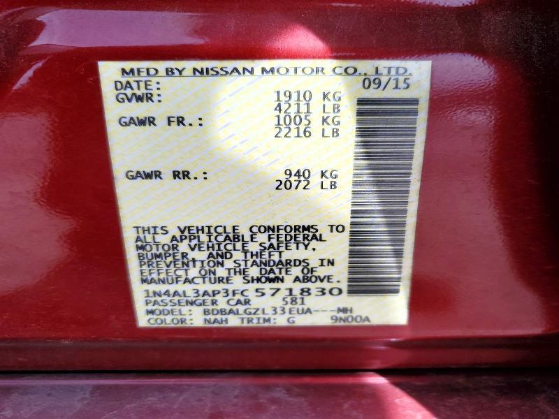 2015 Nissan Altima 2.5 s