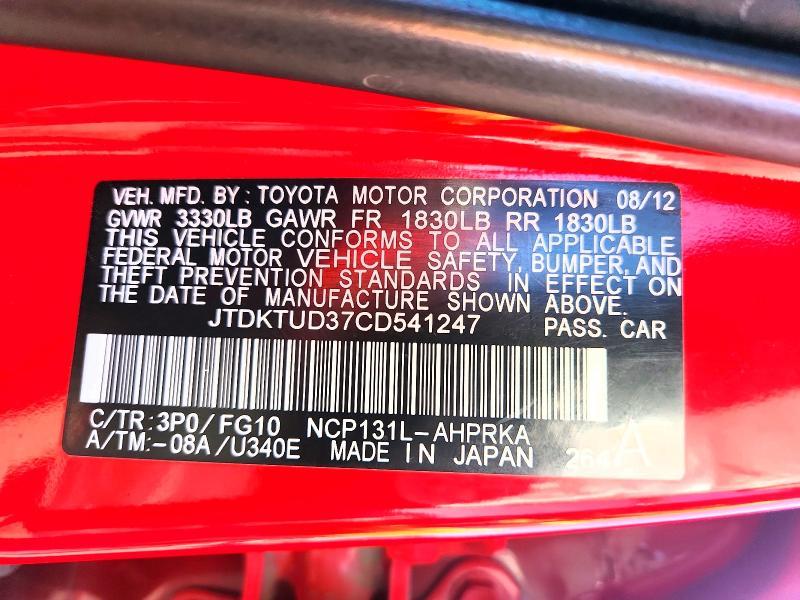 2012 Toyota Yaris 5-door l