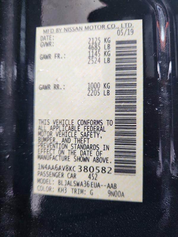 2019 Nissan Maxima 3.5 sr