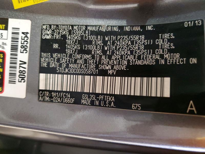 2013 Toyota Sienna le 7-passenger