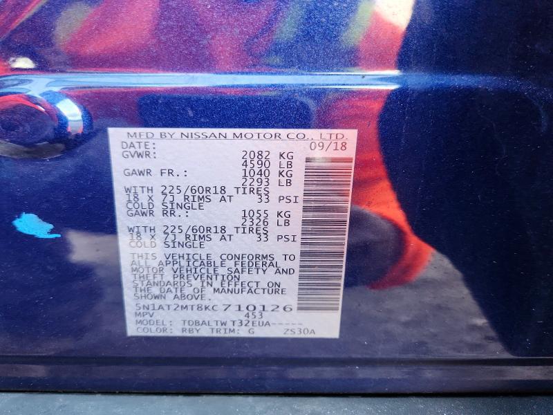 2019 Nissan Rogue sv