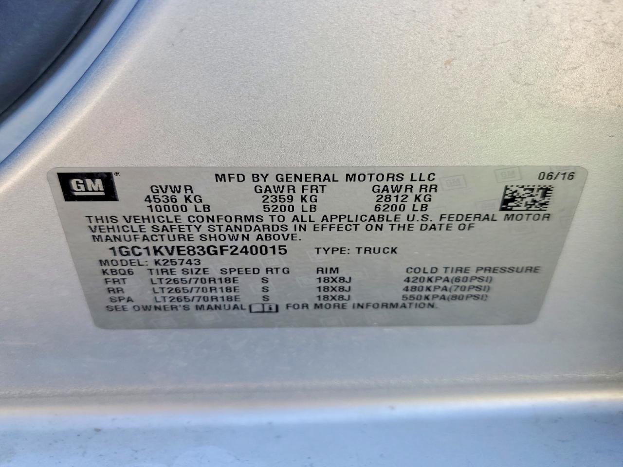 2016 Chevrolet Silverado K2500 Heavy Duty LT