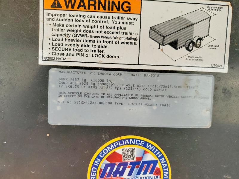 2019 Lako TA C8415 Horse Trailer