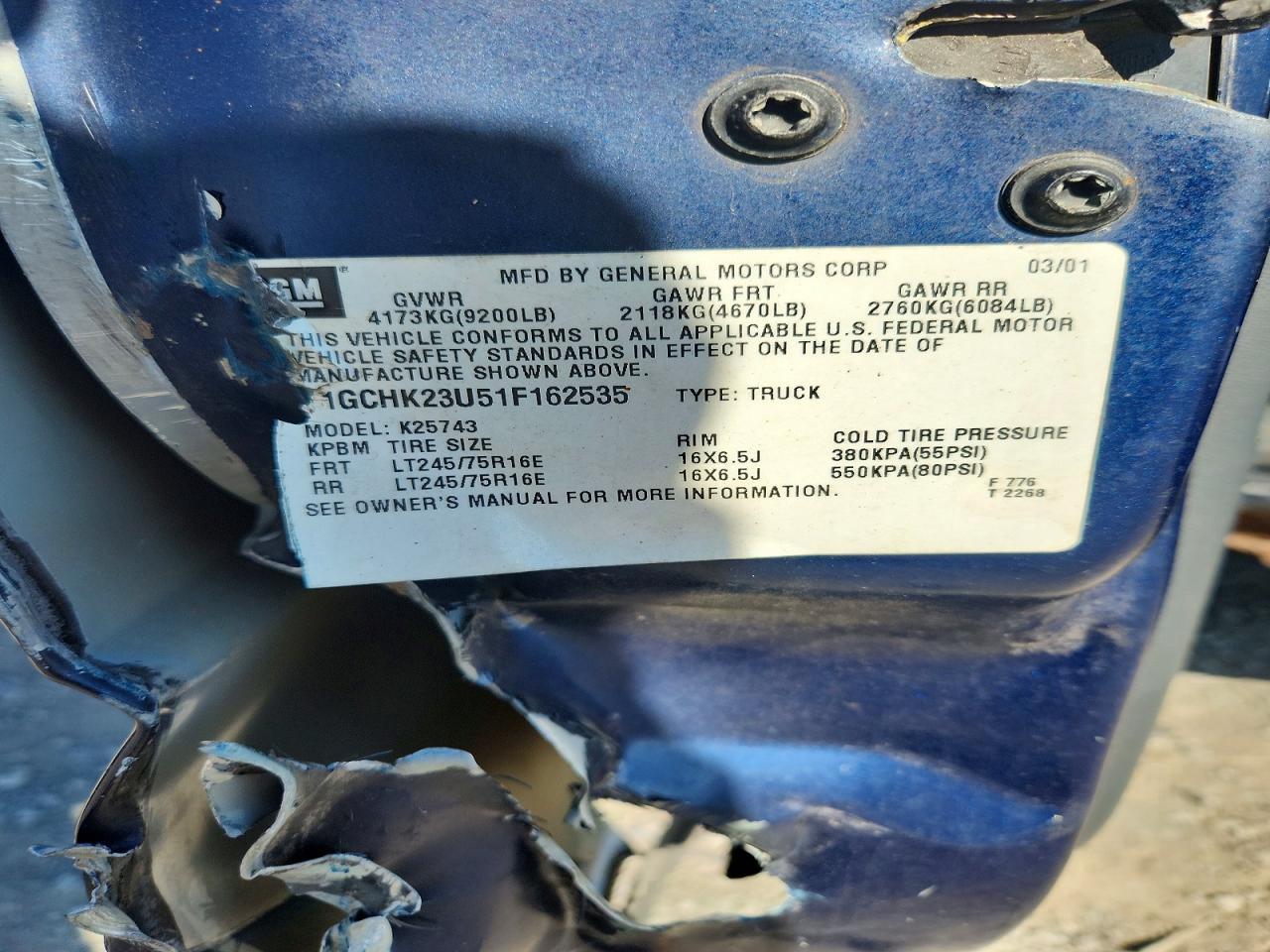 2001 Chevrolet Silverado K2500 Heavy Duty