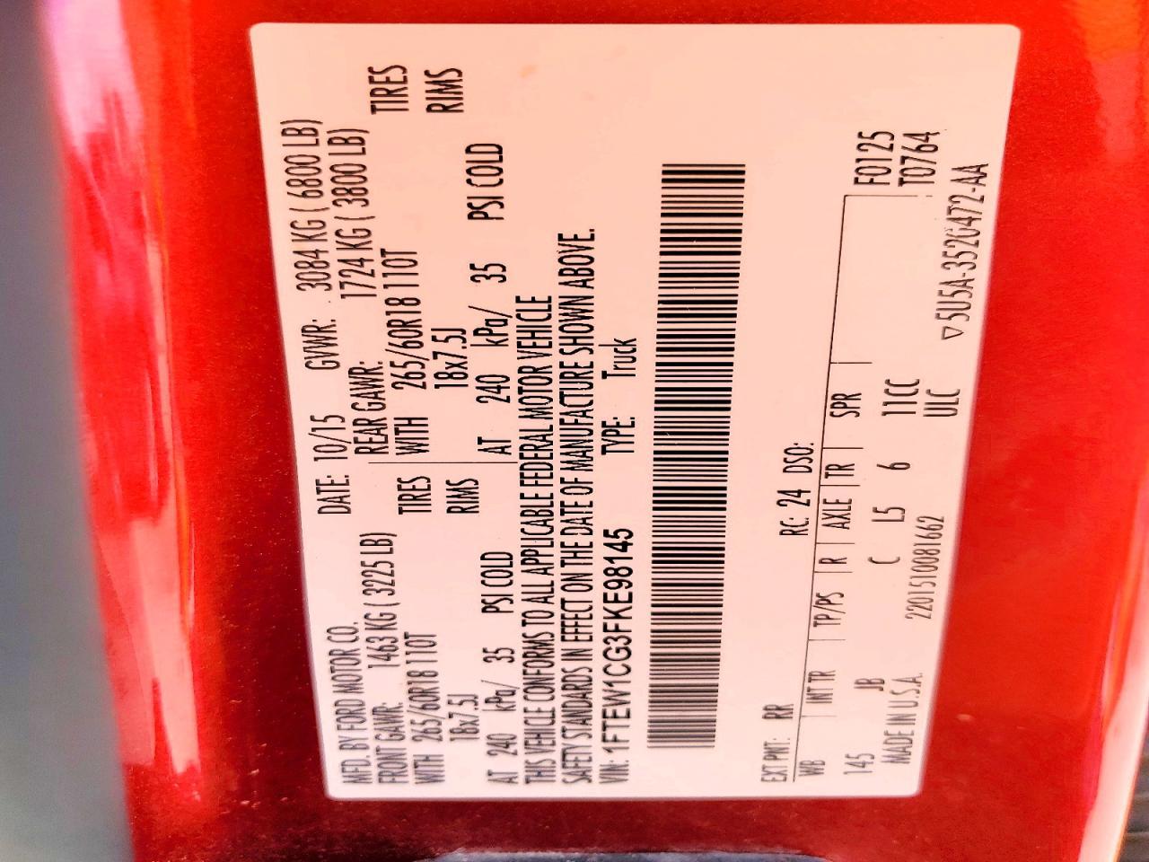 2015 Ford F150 Supercrew