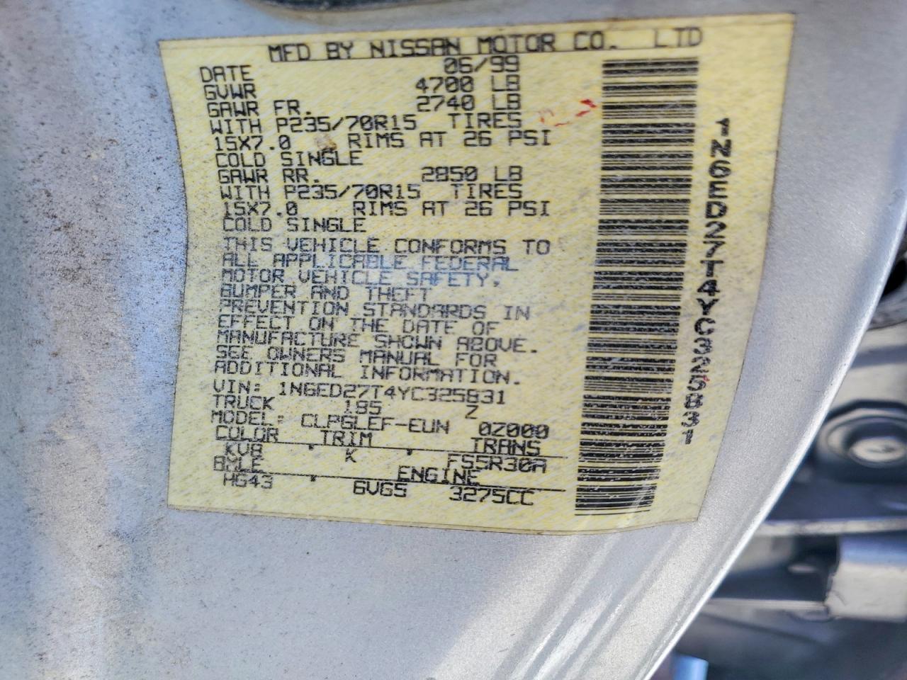 2000 Nissan Frontier XE