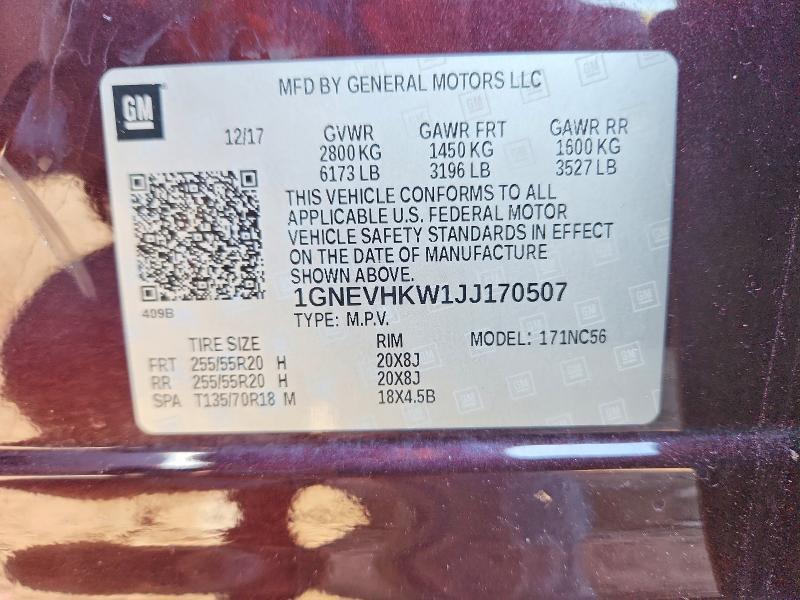 2018 Chevrolet Traverse lt