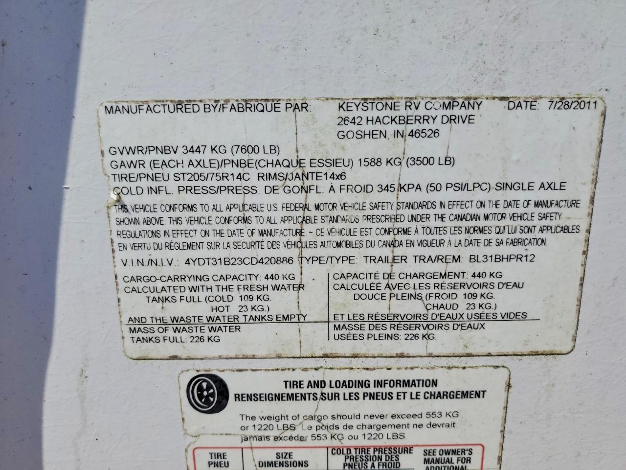 2012 Keystone Premier Camper