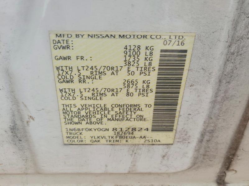 2016 Niss AN NV 2500 Delivery Van
