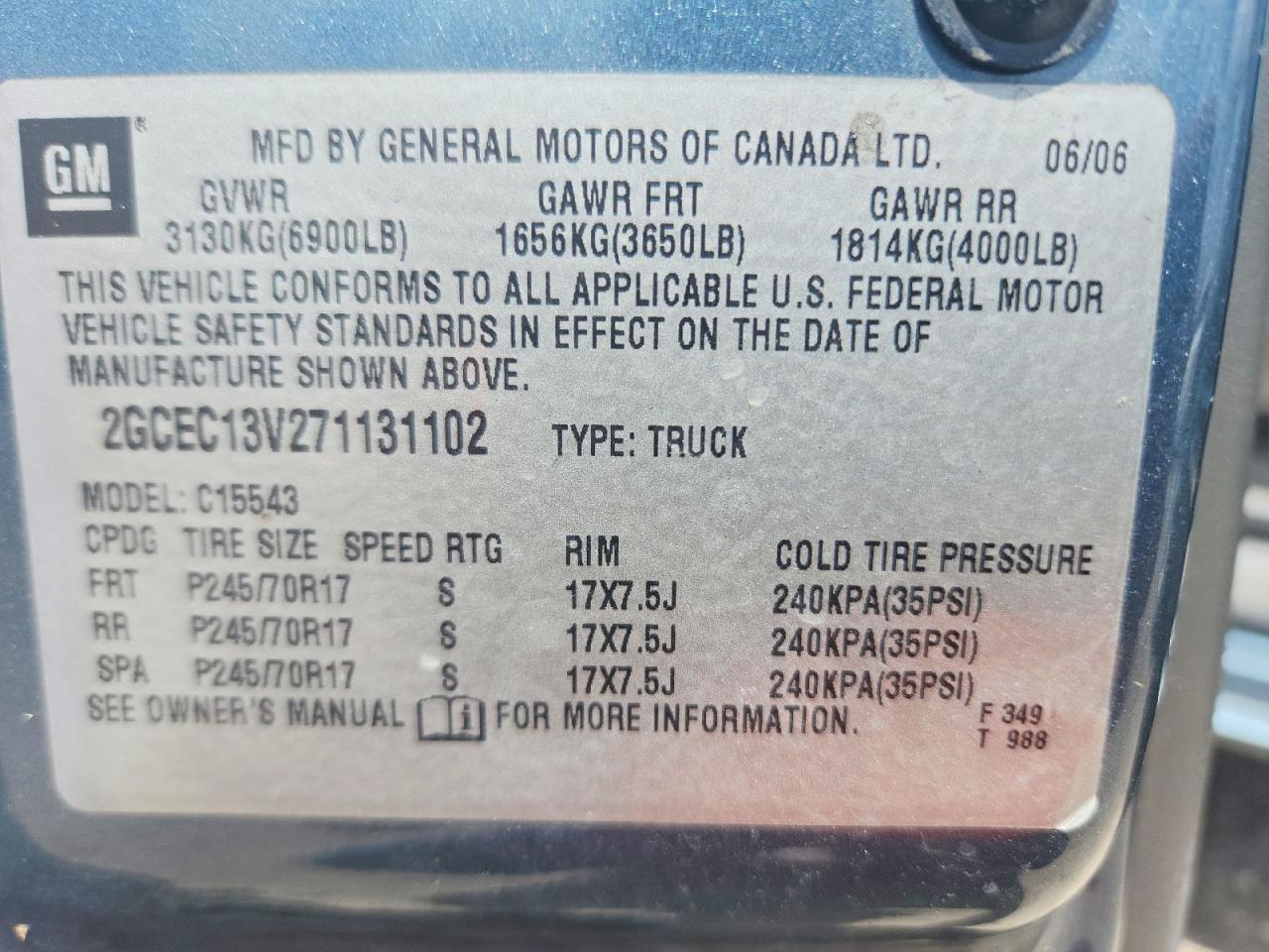 2007 Chevrolet Silverado C1500 Classic Crew Cab