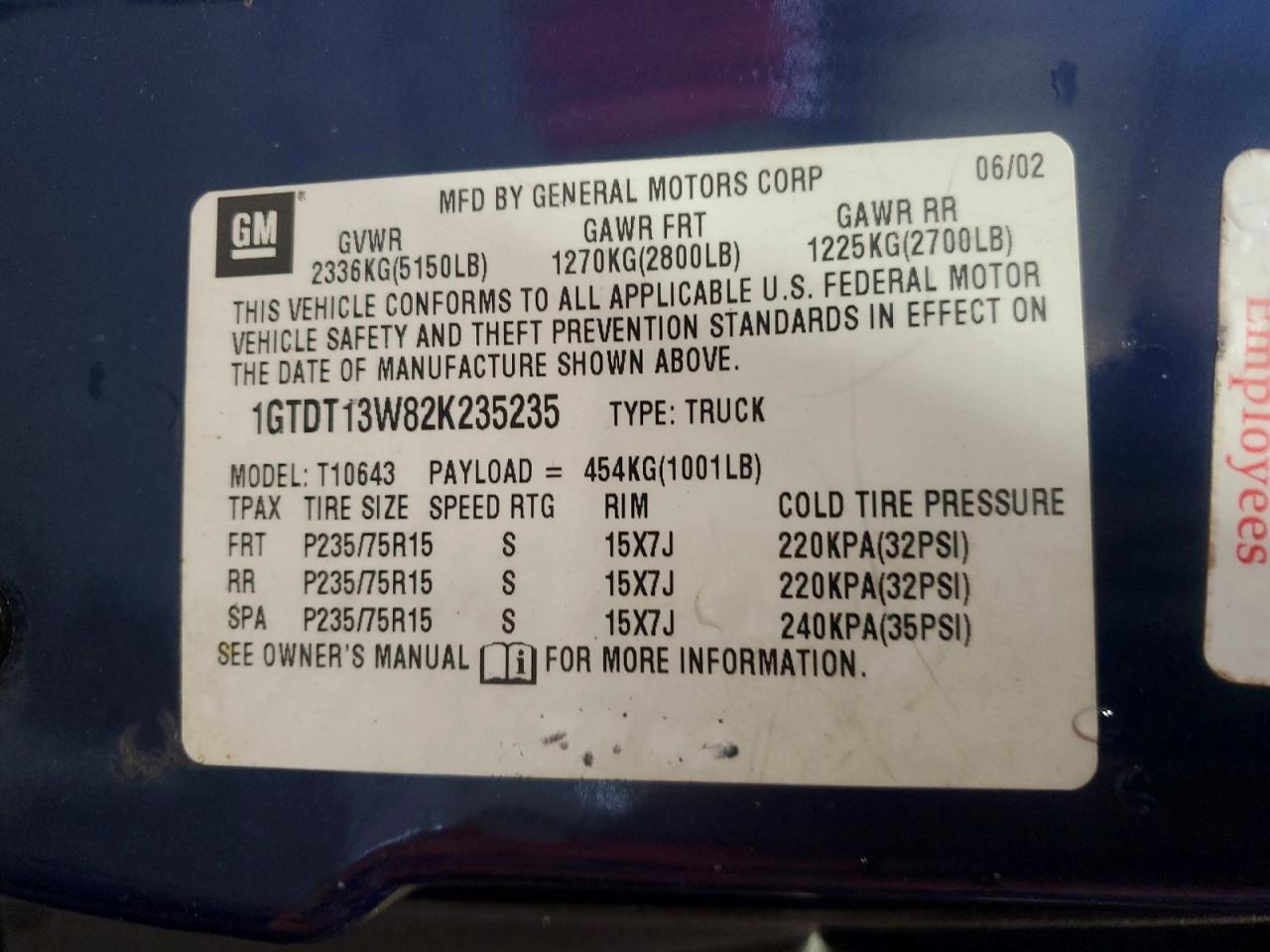 2002 GMC Sonoma