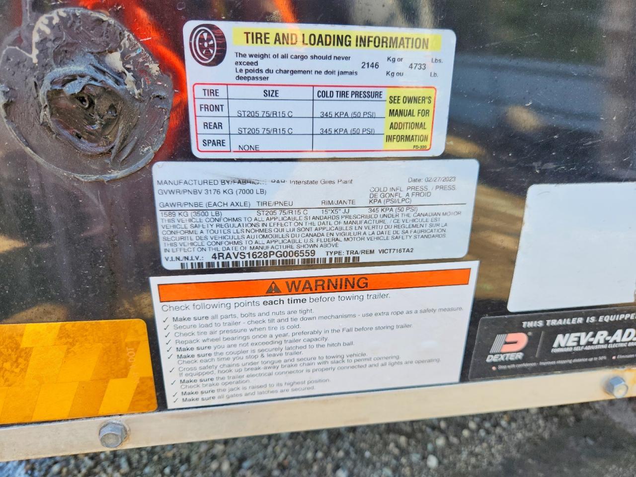 2023 Interstate West Corporati VICT716TA2 Enclosed Cargo Trailer