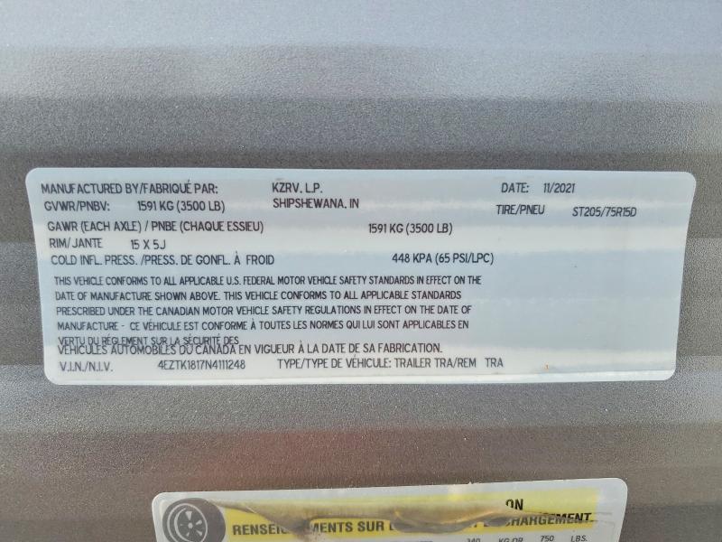 2022 Kz Rv Sportsmen Camper