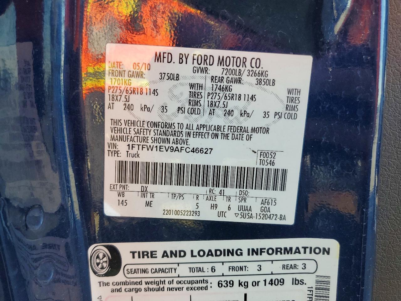 2010 Ford F150 Supercrew