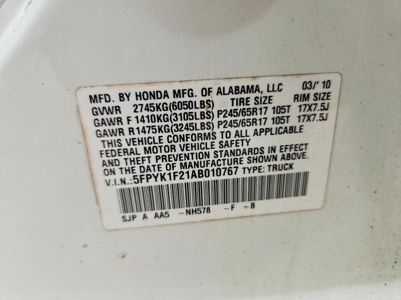 2010 Honda Ridgeline RT
