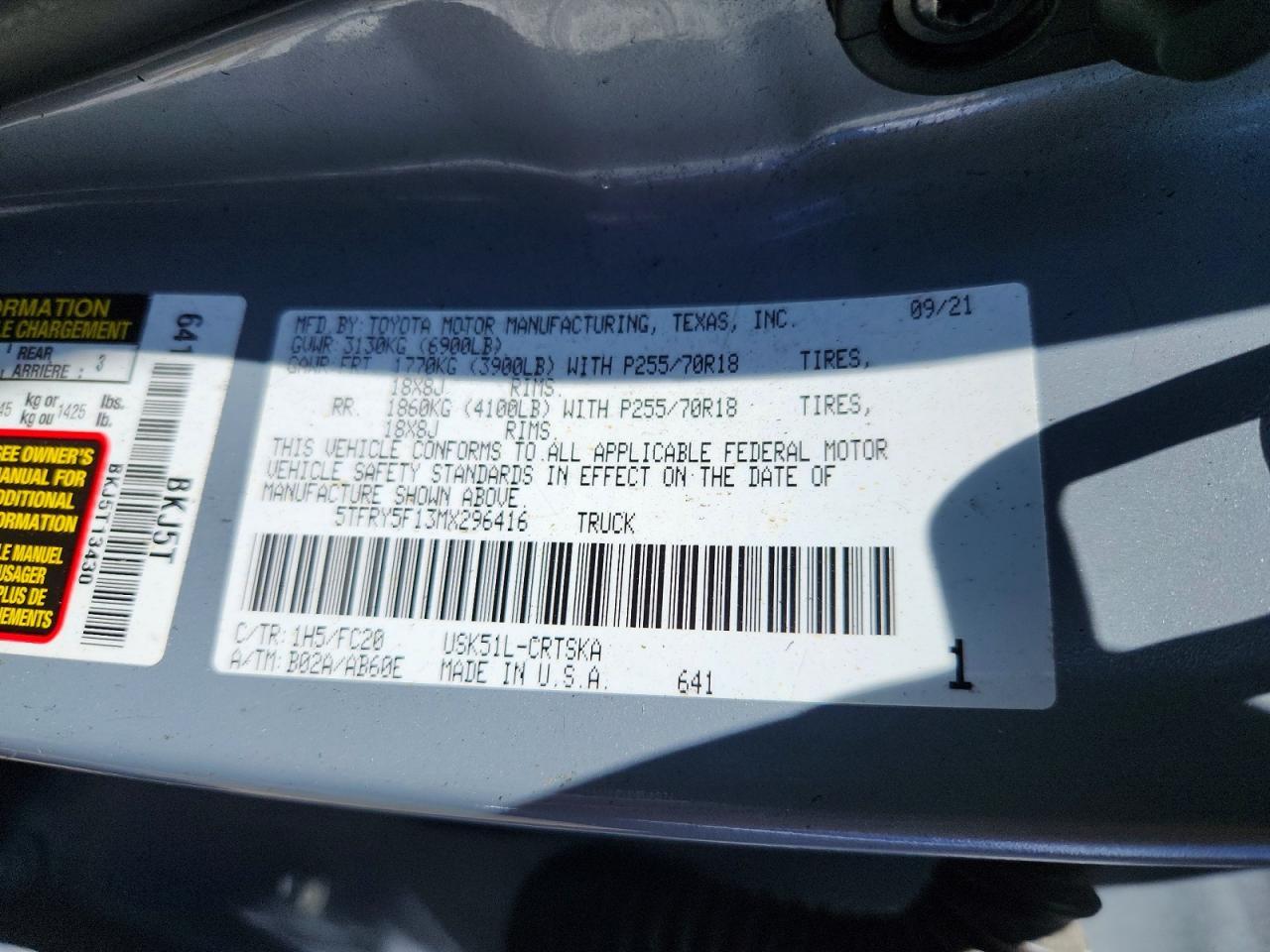 2021 Toyota Tundra SR5