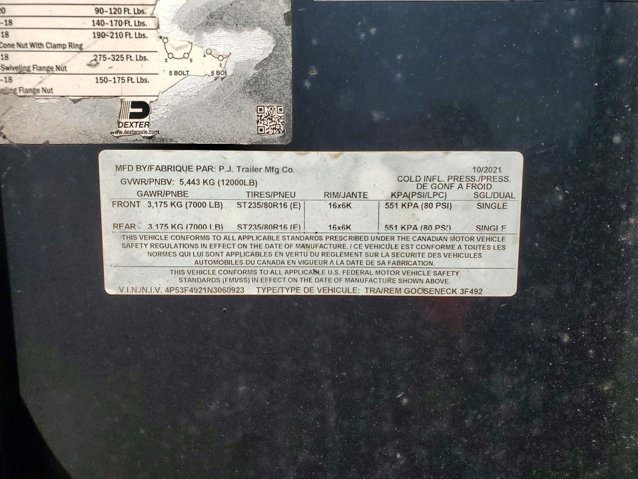 2022 Pjtm 2022 PJ Gooseneck 3F492 Equipment Trailer