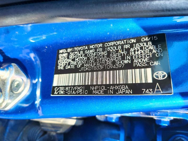 2015 Toyota Prius c Three