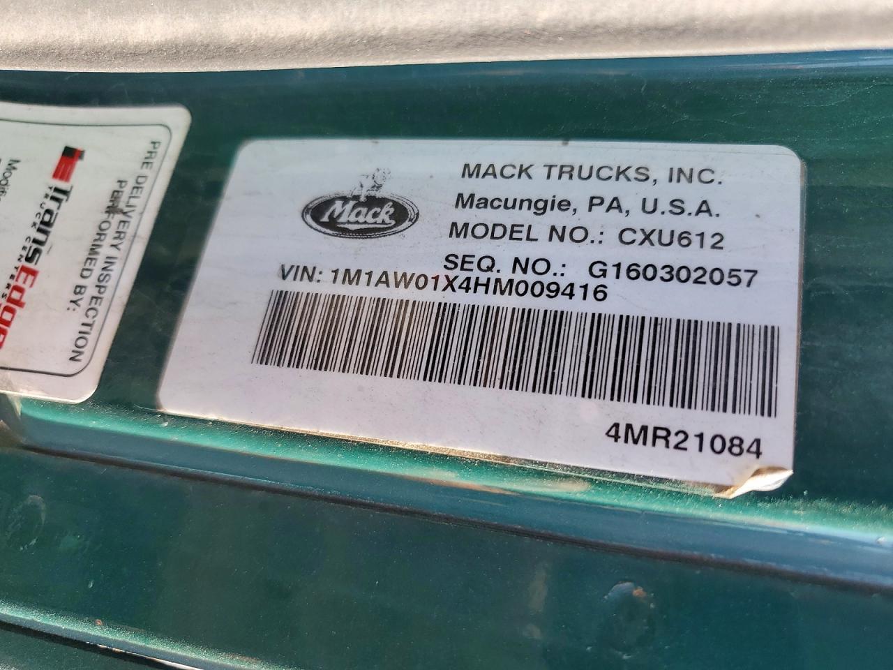 2017 Mack 600 CXU600