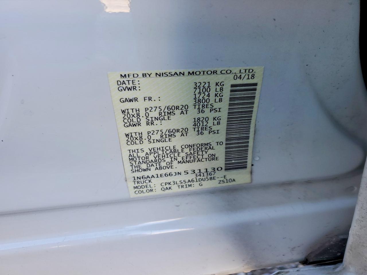 2018 Nissan Titan SV