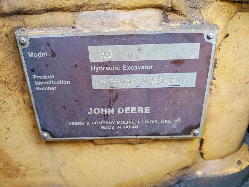 2012 John Deere 35D Mini Excavator