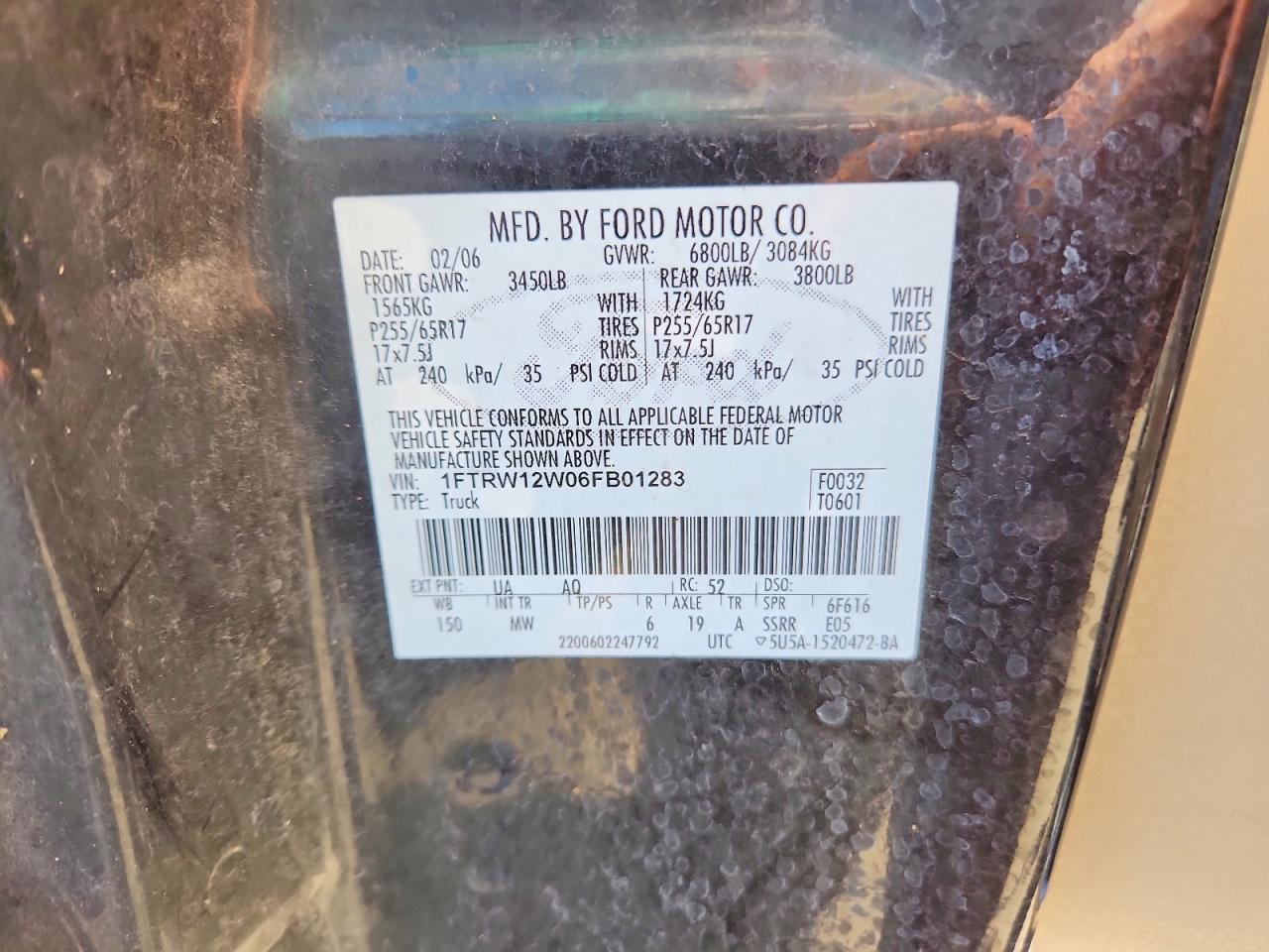 2006 Ford F150 Supercrew