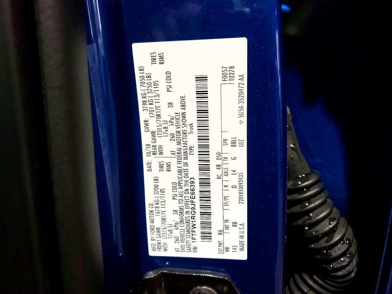 2018 Ford F150 Raptor