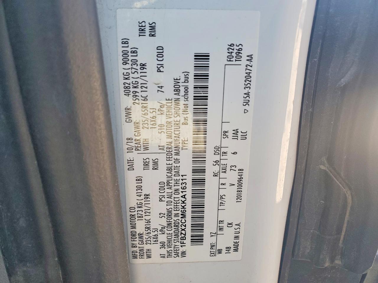 2019 Ford Transit T-350