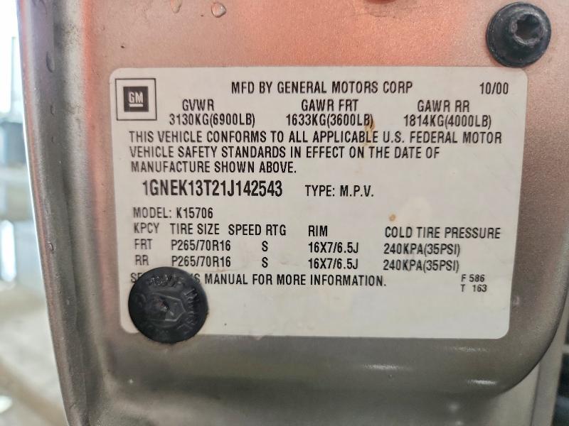 2001 Chevrolet Tahoe K1500