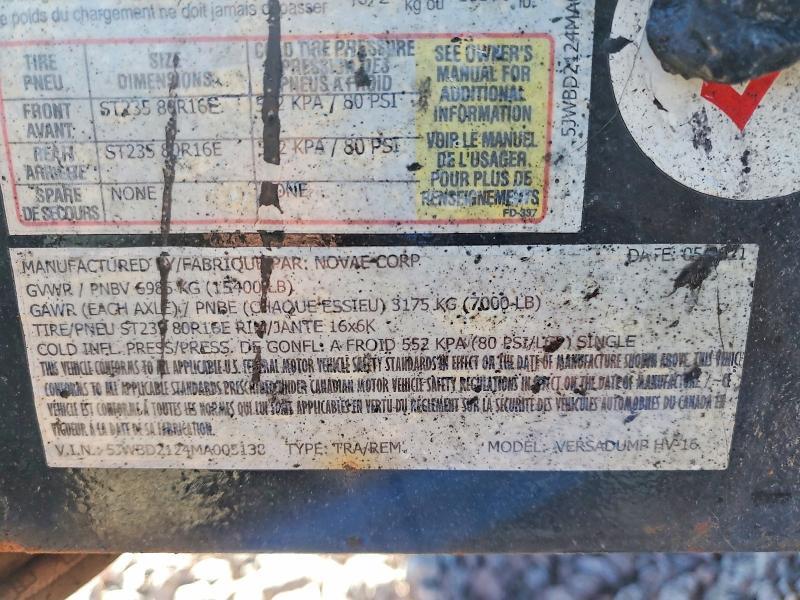 2021 Midsota Trailers 2021 Midsota Versadump HV-16 Dump Trailer