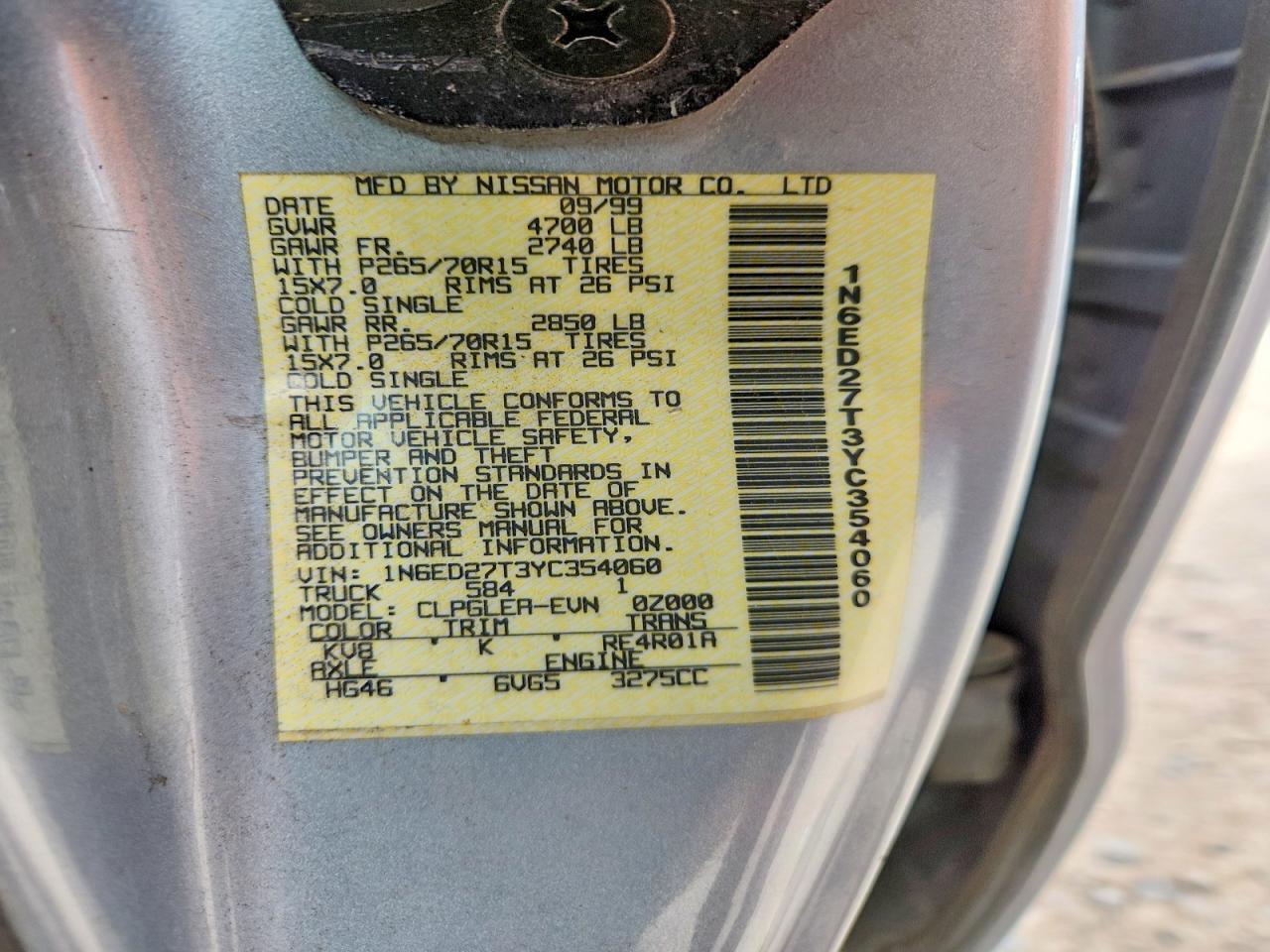 2000 Nissan Frontier XE