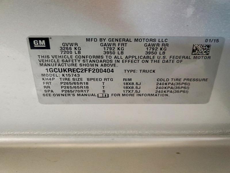 2015 Chevrolet Silverado K1500 LT