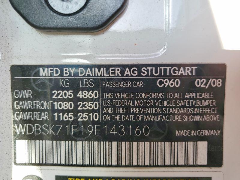 2009 Mercedes-Benz Sl 550