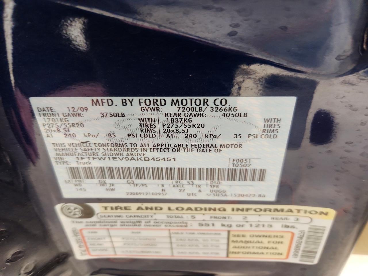 2010 Ford F150 Supercrew