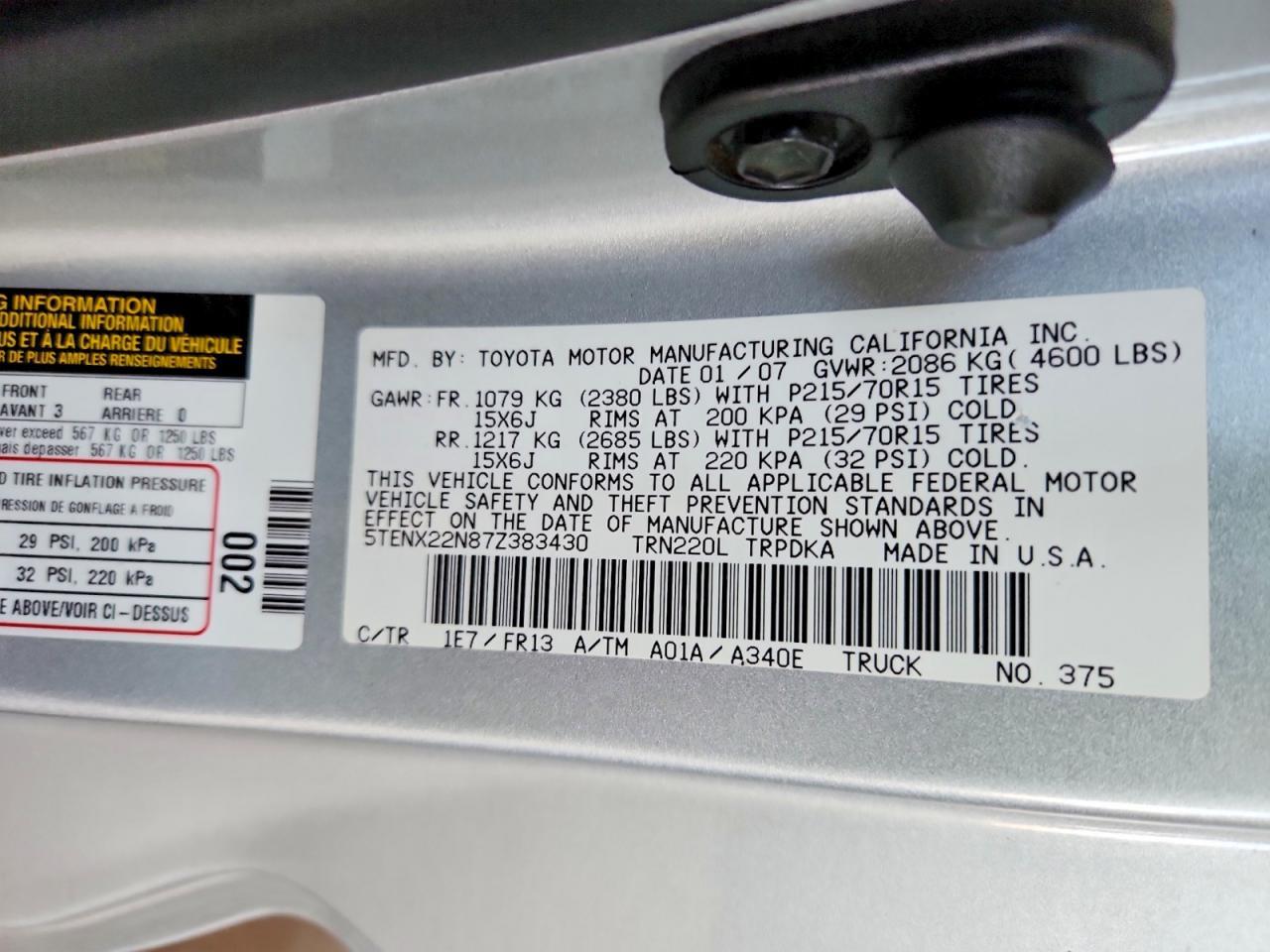 2007 Toyota Tacoma Base