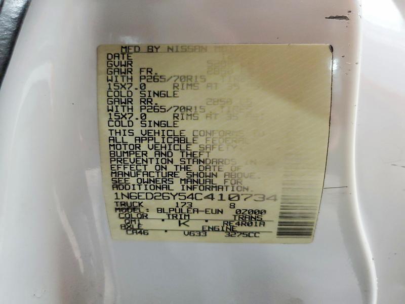 2004 Nissan Frontier King cab xe V6