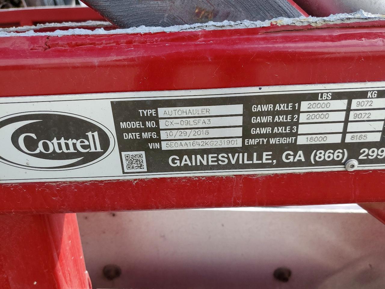 2019 Cottrell Car Traile-Car Carrier